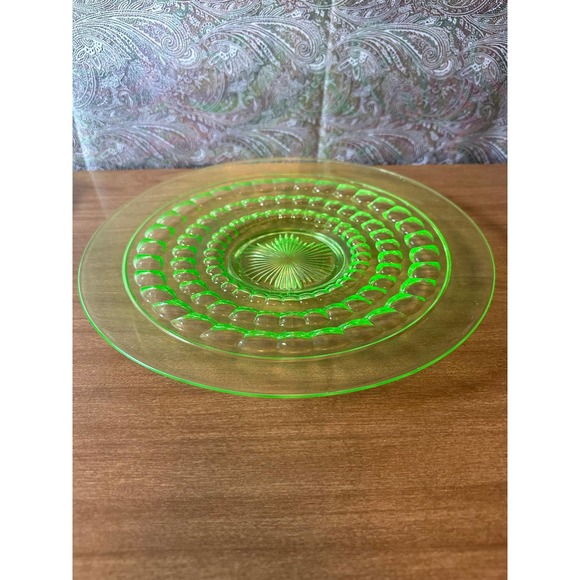 Four piece set of uranium Martha Washington collection by Cambridge glass - Picture 7 of 10